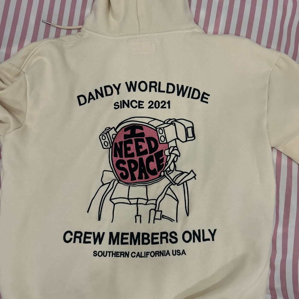 DANDY WORLDWIDE- rarely worn hoodie “I need space”